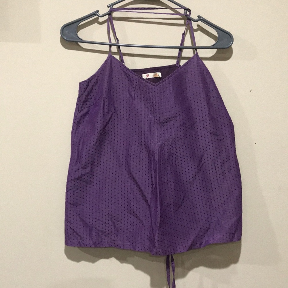 Purple dotted tank top